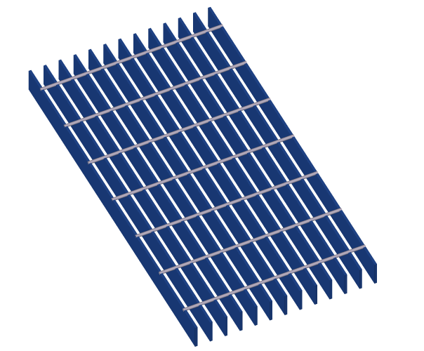 Press Welded Grating with Smooth Round Bars